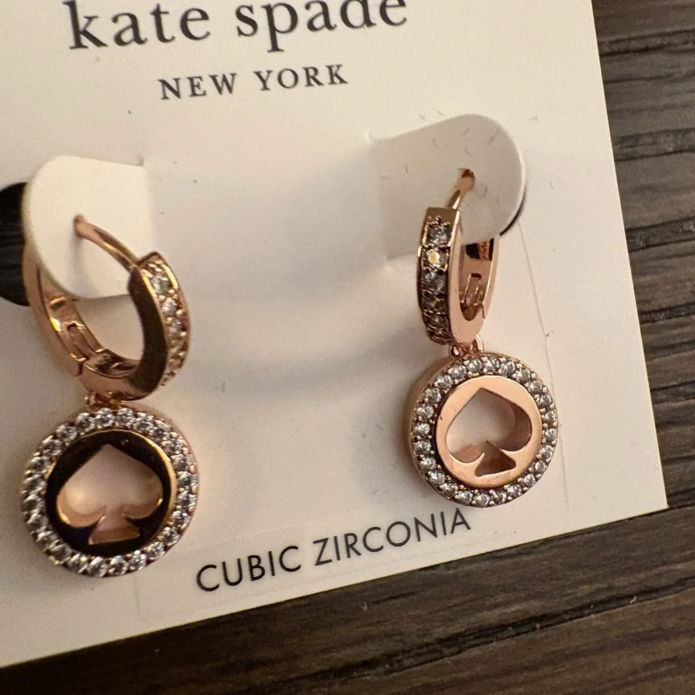 NEW Kate Spade rose gold earrings